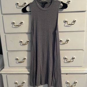 Gray high neck dress